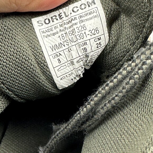 Sorel Out N About Rain Boots Green Camo Waterproof nl3391-326 Womens Size 8 - Picture 6 of 6